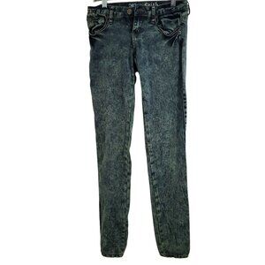 BLUE FAITH | Blue Green Acid Jeans